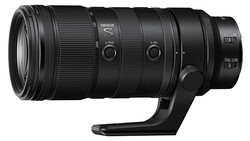 Nikon Z-mount telephoto lens with dual focus motors and weather sealing on white background.